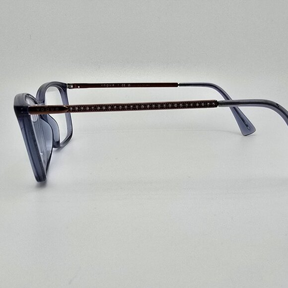 Vogue VO5305-B 2762 Blue Transparent Bronze Rhinestone Eyeglasses Frame w/ Case - Picture 4 of 15